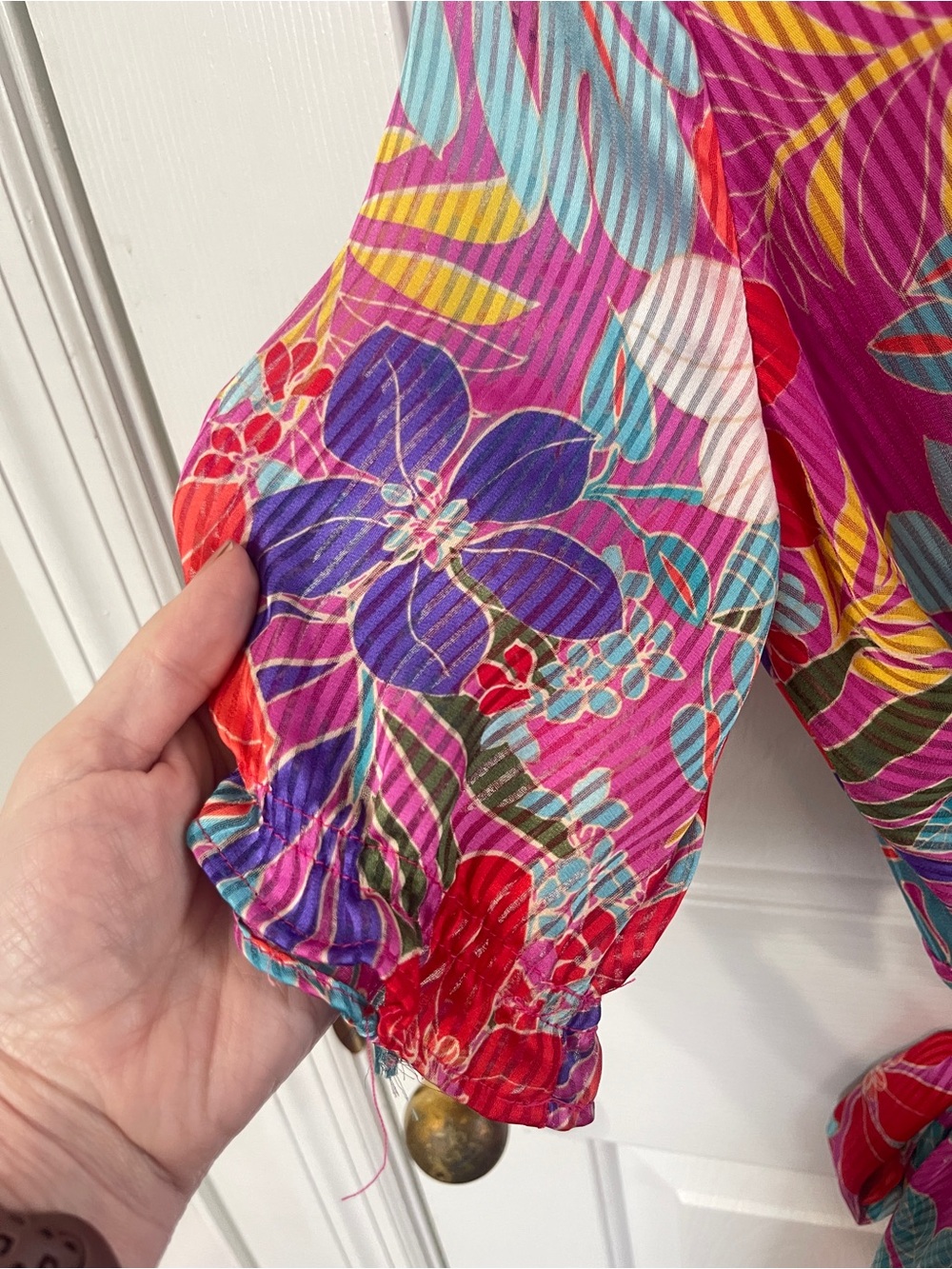 Tahari ASL Size 6 Tiered Tropical Dress Hot Pink Fuchsia Resortwear NWT - Picture 6 of 10